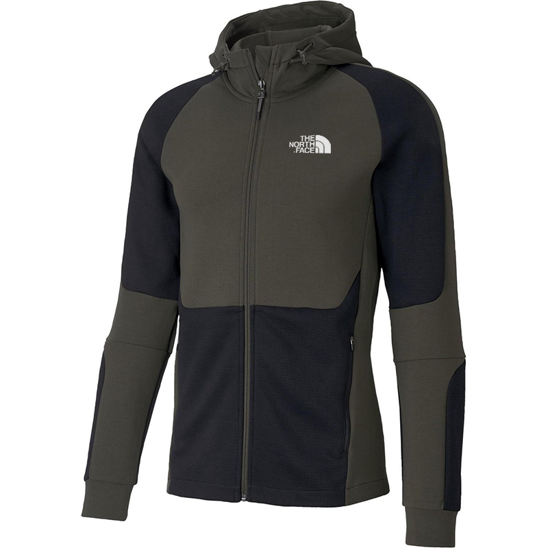 The Nokhjgrth Face - Men's Full-Zip Hooded Jacket Dark Green