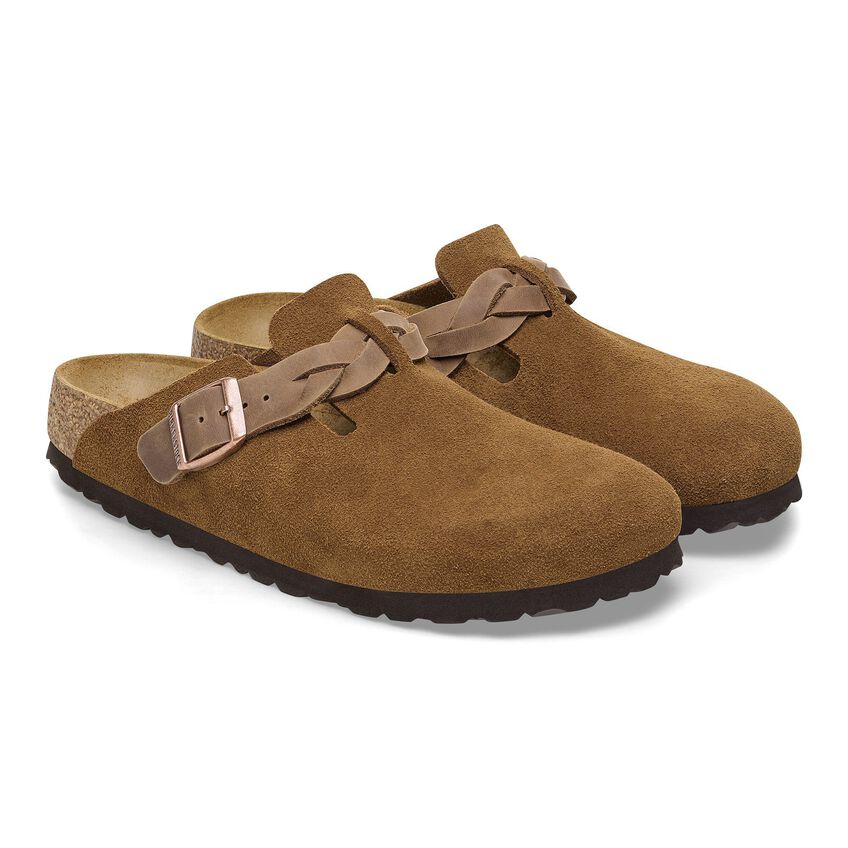 Boston Braided Suede Leather - Mink