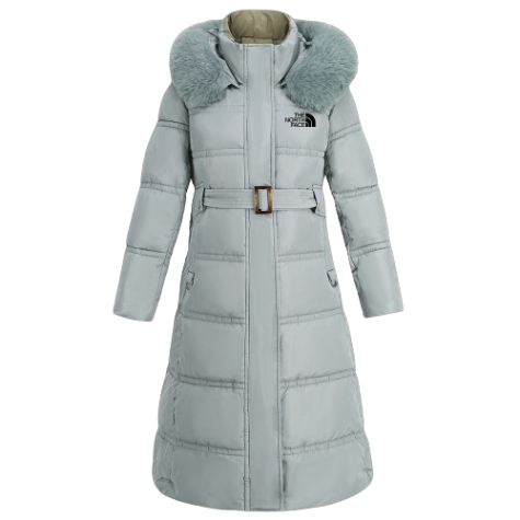 Women's winter long sewing slim -fitting tank coat, bringing artificial fur hood