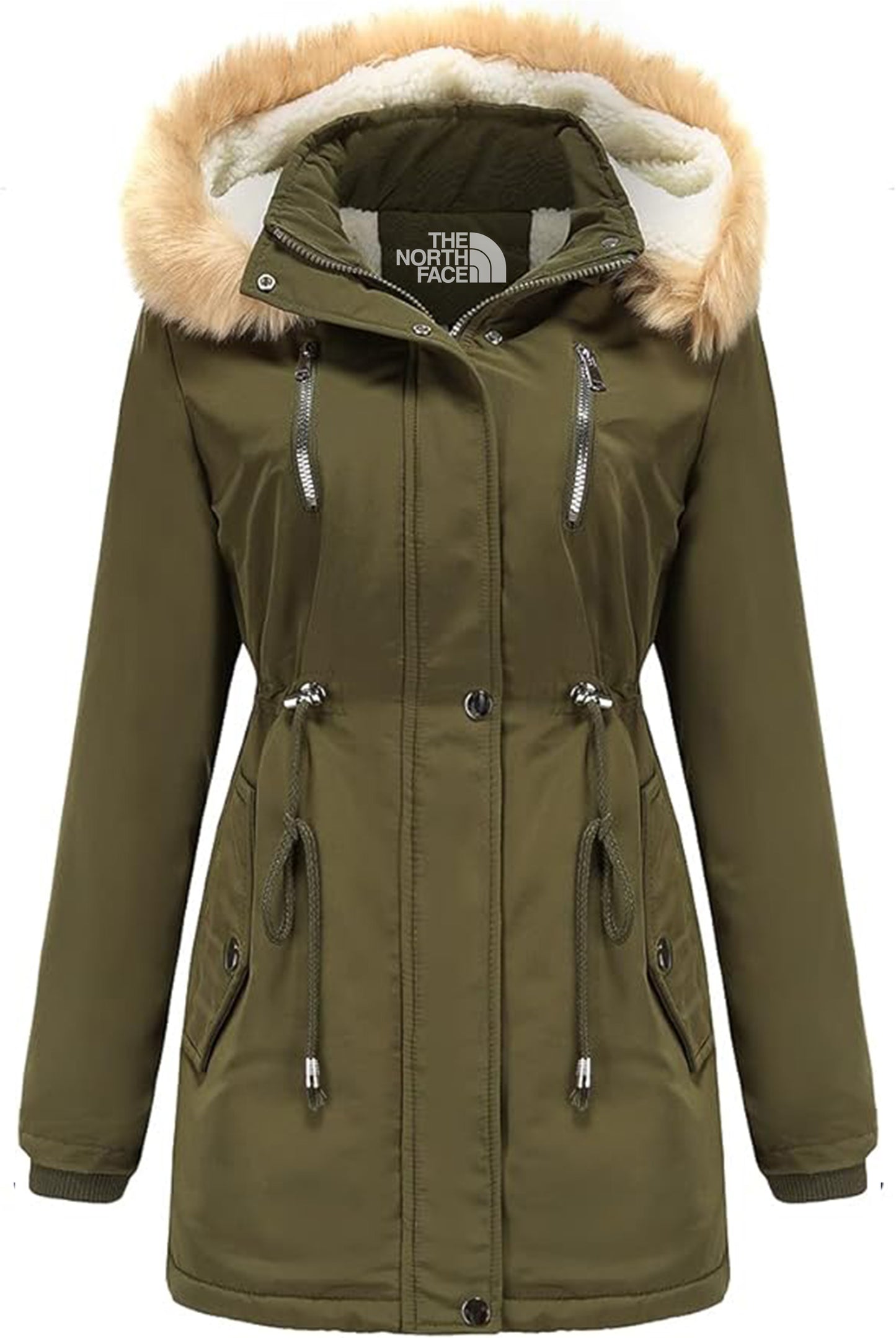 Winter Hooded Zip-Up Parka Jacket-WOMEN'S