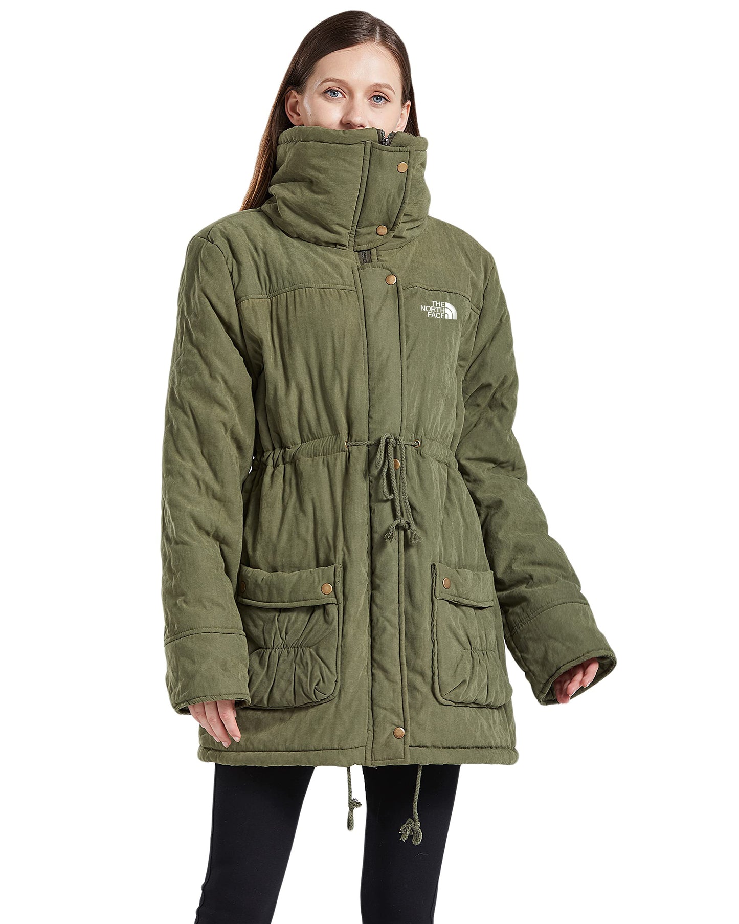 Women's Winter Mid Length Thick Warm Faux Lamb Wool Lined Jacket Coat