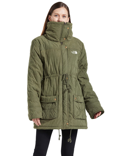 Women's Winter Mid Length Thick Warm Faux Lamb Wool Lined Jacket Coat