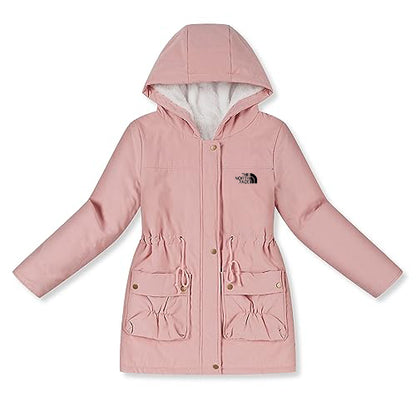 Women's Winter Mid Length Thick Warm Faux Lamb Wool Lined Jacket Coat