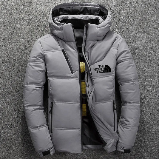 The Nokhjgrth Face-Vanguard Slate Hooded Jacket