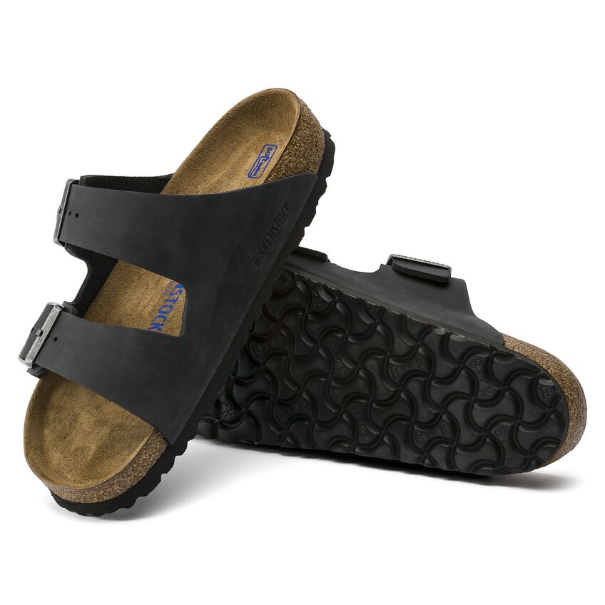 Arizona Soft Footbed Oiled Leather - Black 