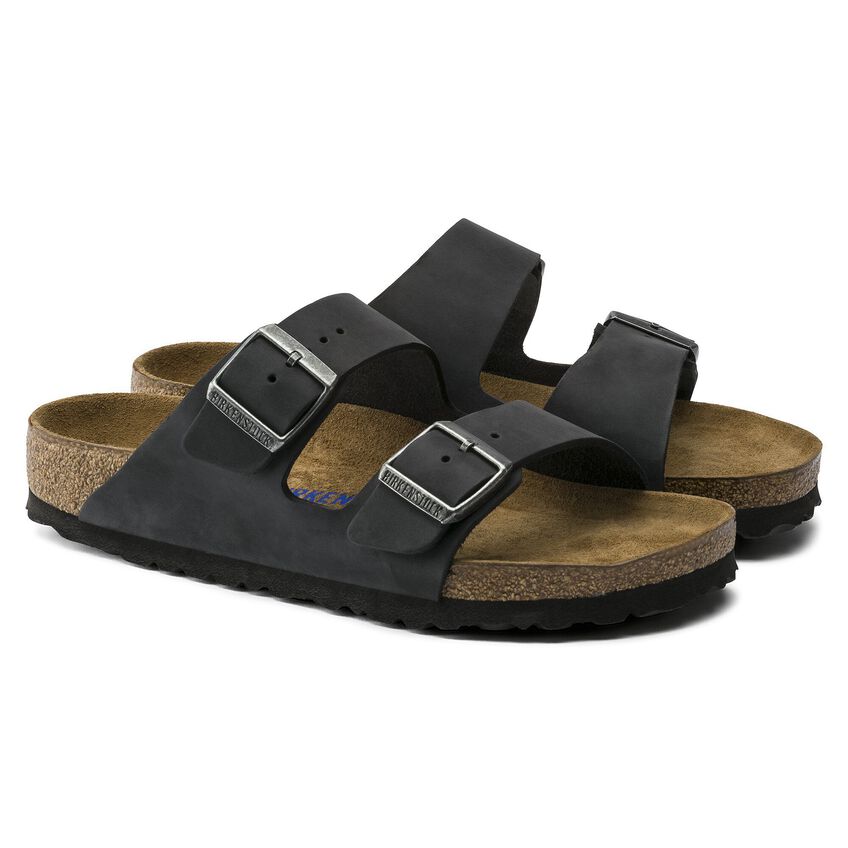 Arizona Soft Footbed Oiled Leather - Black 
