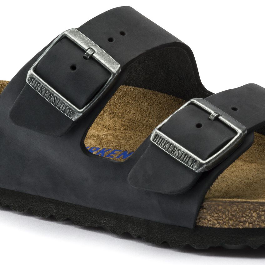 Arizona Soft Footbed Oiled Leather - Black 