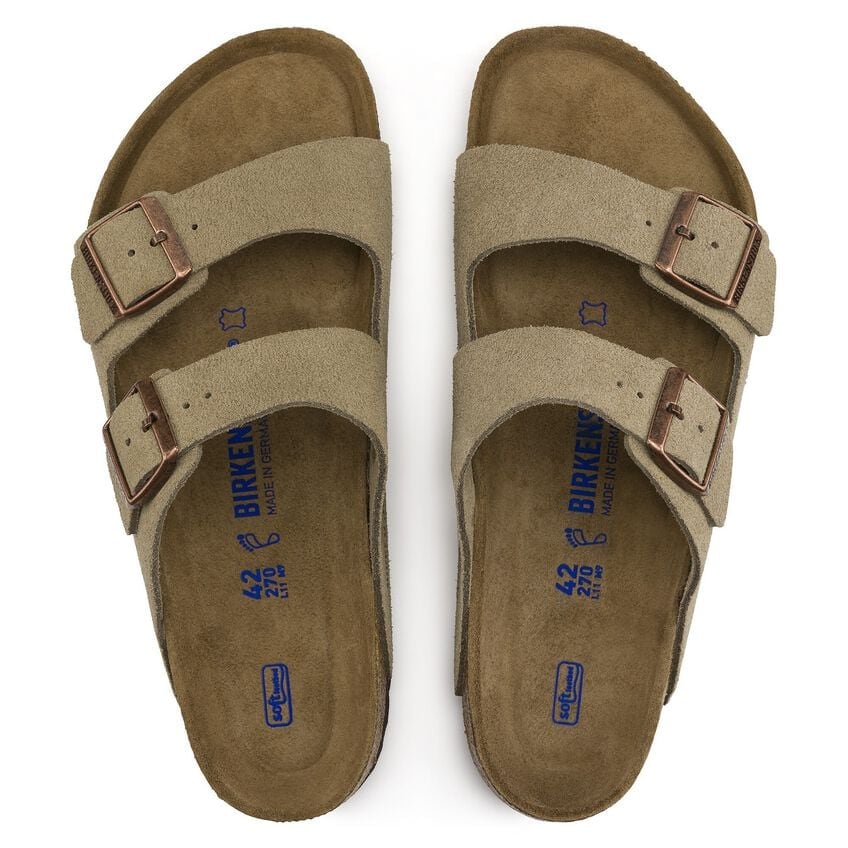 Arizona Soft Footbed Suede Leather - Taupe 