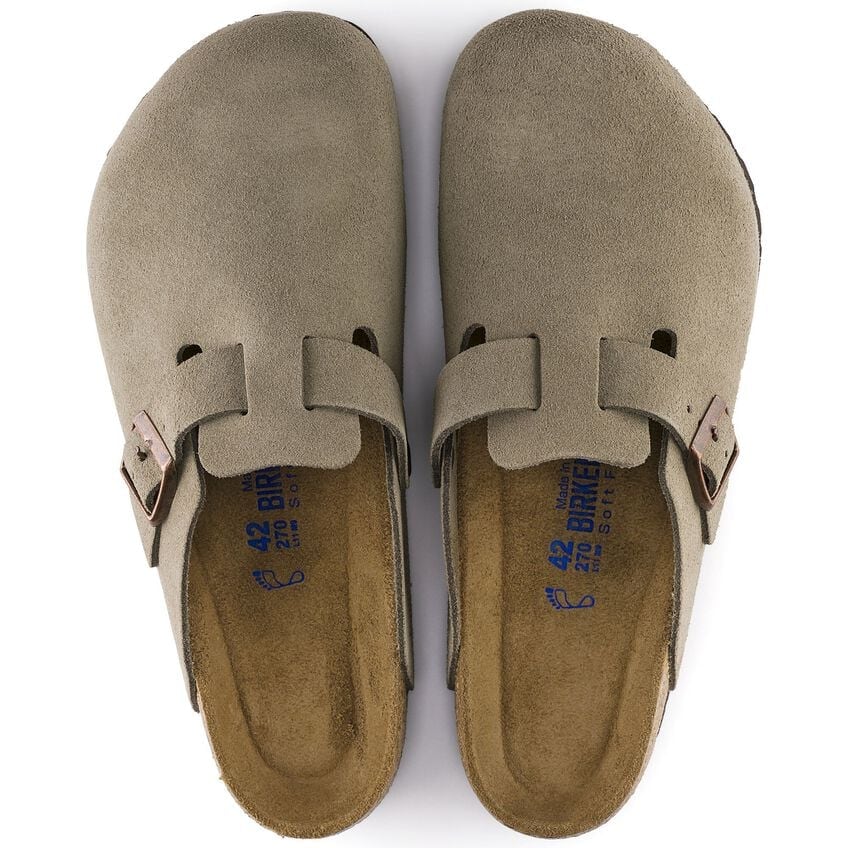 Boston Soft Footbed Suede Leather - Taupe 