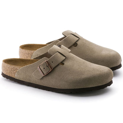 Boston Soft Footbed Suede Leather - Taupe 