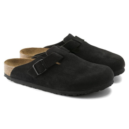 Boston Soft Footbed Suede Leather - Black 