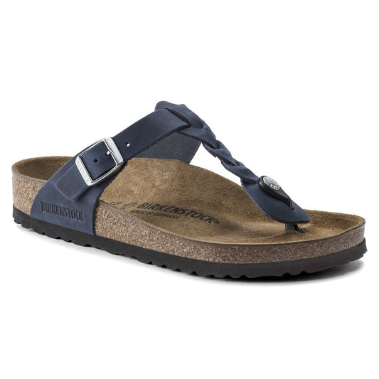 Gizeh Braided Oiled Leather - Navy 