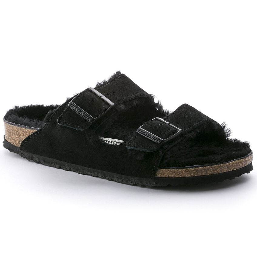 Arizona Shearling Suede Leather - Black 
