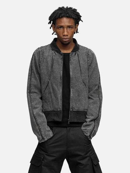 ZIPPER DENIM JACKET NOISE 