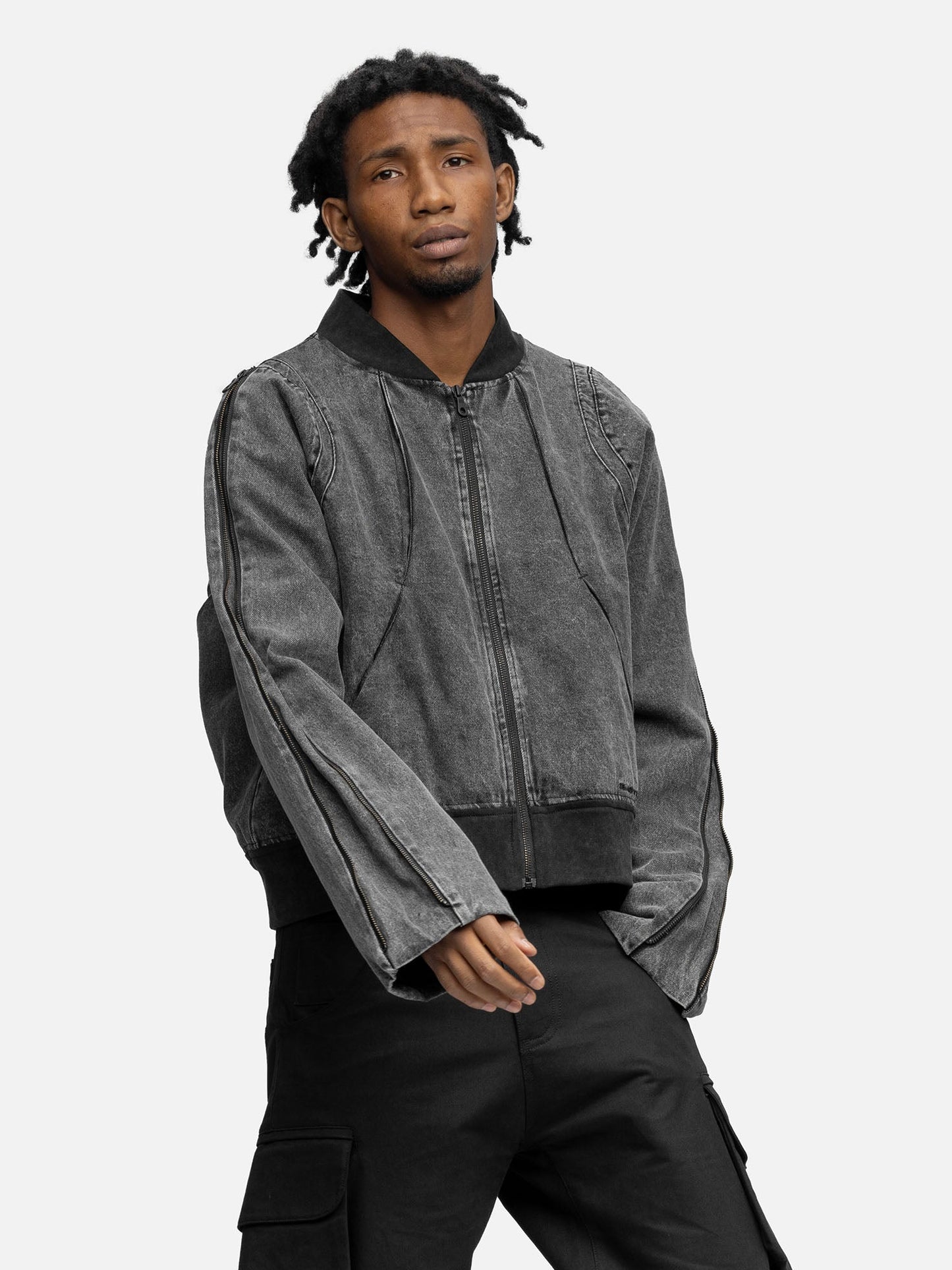 ZIPPER DENIM JACKET NOISE 