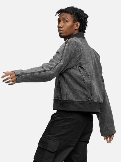 ZIPPER DENIM JACKET NOISE 